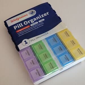Walgreens Pill Organizer 7 Day 28 Compartments Medium Medication SEALED NEW